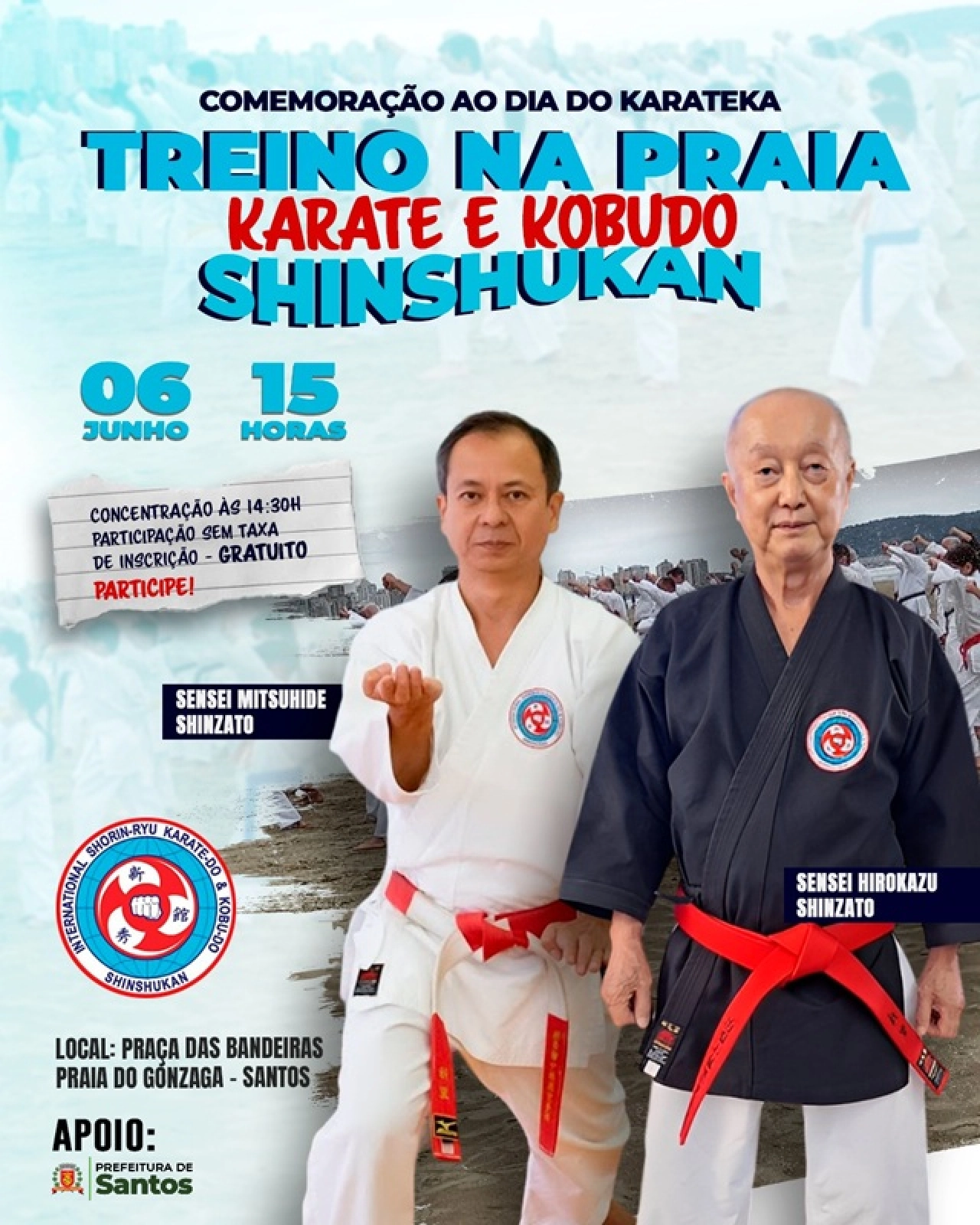 Treino na Praia de Santos